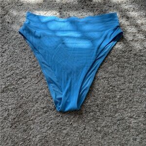 Aerie Textured Blue Bikini Bottom